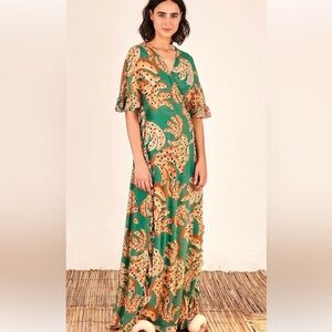 COPY - Farm Rio Raining Bananas maxi wrap dress.